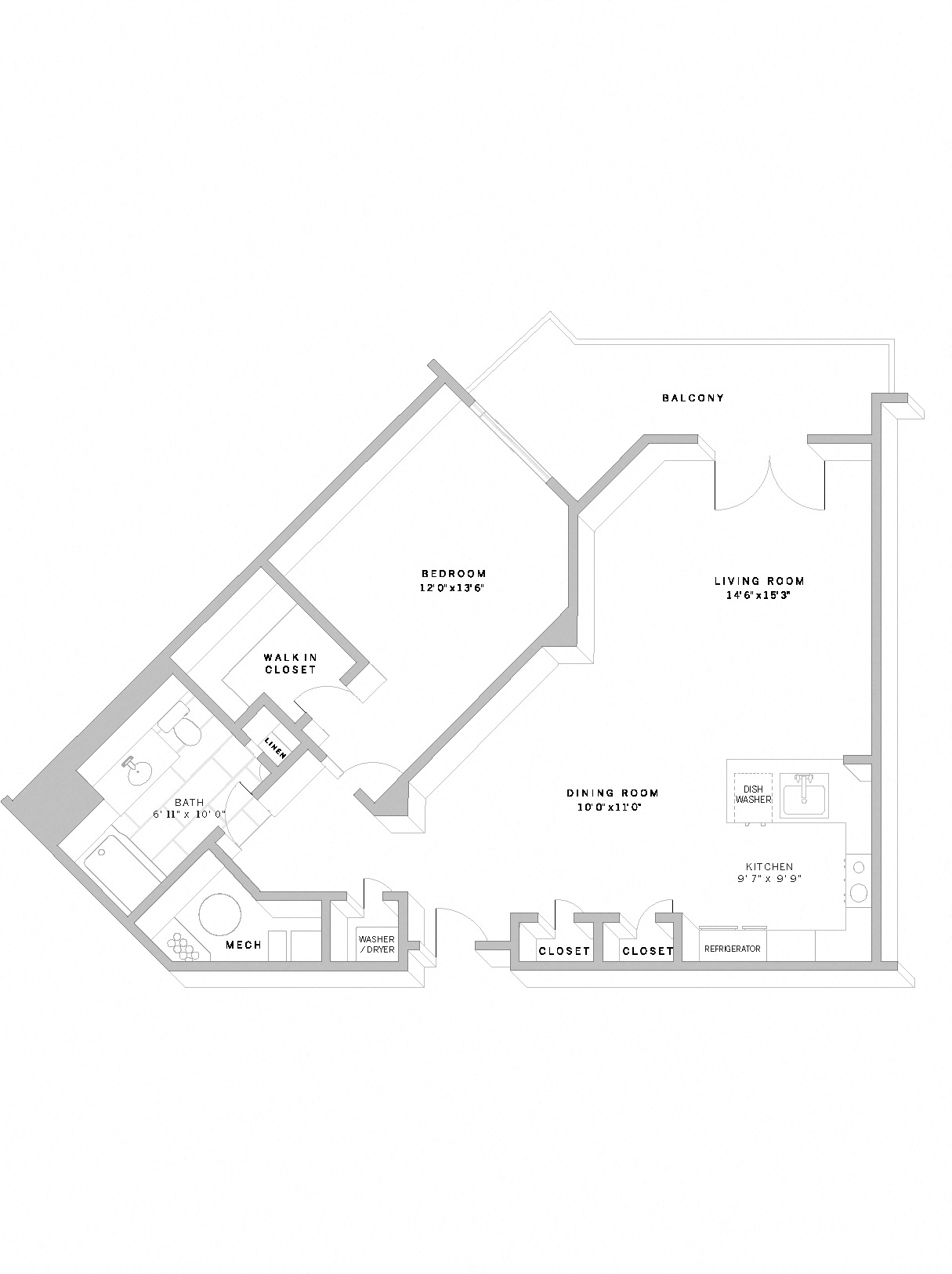 Floor Plan A3 at AVE Florham Park, Florham Park